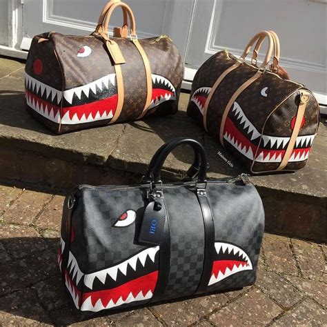 louis vuitton shark duffle bag